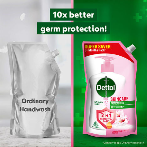 Dettol Skincare Hand Wash Refill | Moisturizing Handwash | pH Balance | Gentle on Skin