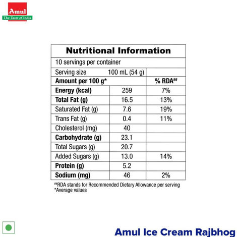 Amul Rajbhog Ice Cream Tub