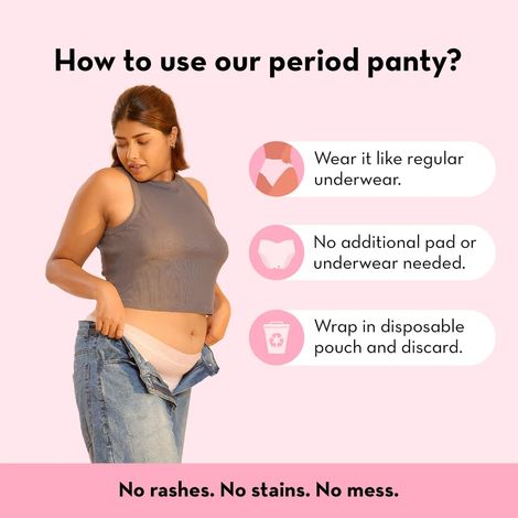 Plush Comfort High Waist Disposable Period Panty | L-XL