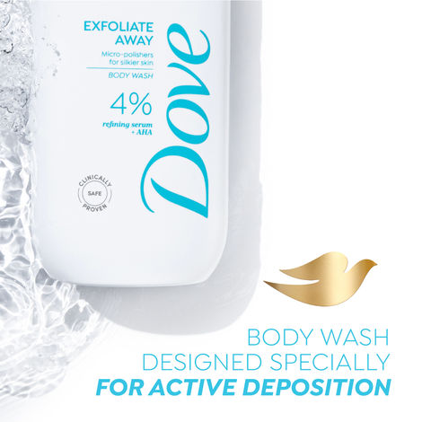 Dove 4% Refining Serum + AHA Exfoliate Away Serum Body Wash