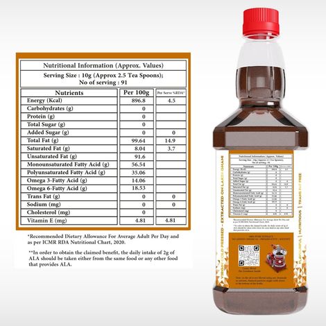 Indic Wisdom Mustard (Sarson) Wood Pressed Oil | Cold Pressed - Extracted on Wooden Churner