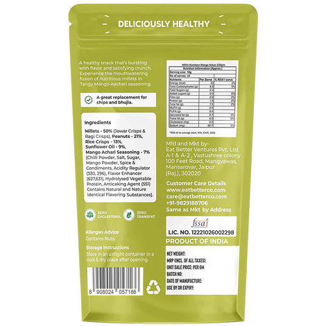 Millet Namkeen - Mango Achari, Healthy Snacks By Eat Better Co