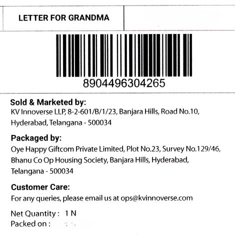 Happy Mail Letter For Grandma