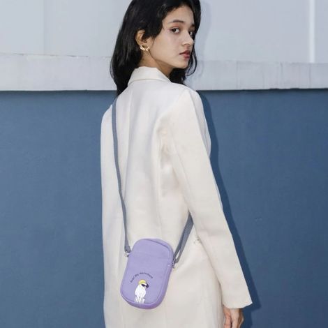 Ecoright Unisex Graphic Cotton 1.5 L Phone Bag | Meowment - One Size