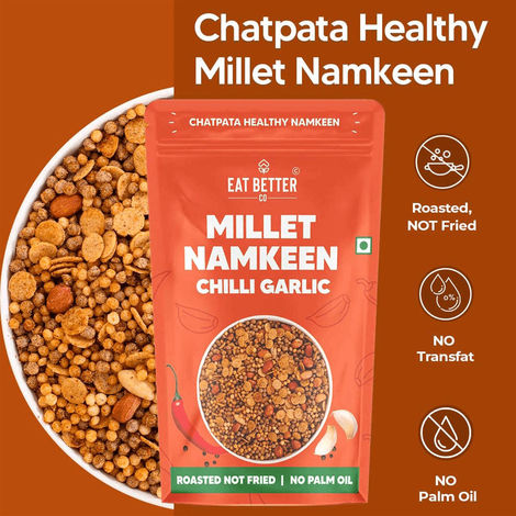 Millet Namkeen - Chilli Garlic, Healthy Snacks By Eat Better Co