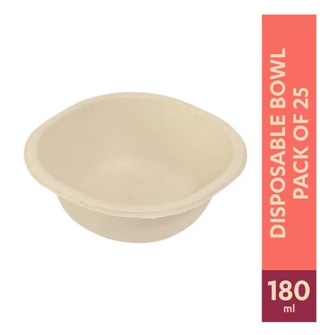 Naturepac Baggase Bowl Square 180 Ml 25 Pcs