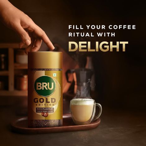 Bru Gold Edition | Premium Freeze Dried Coffee | Experience Intense Coffee Taste | Aromatic Instant Coffee