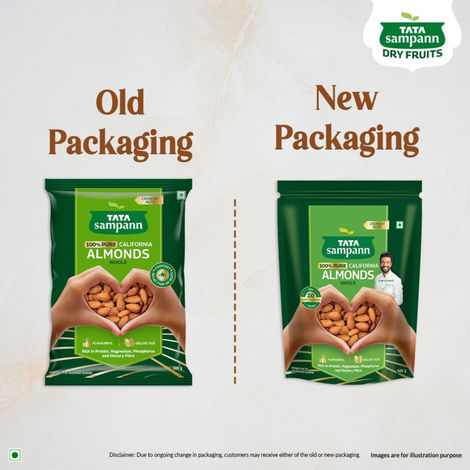 Tata Sampann 100% Pure California Almonds/Badam Giri Whole Premium Quality