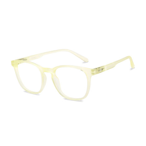 Lenskart Hustlr Unisex Solid Plastic Computer Glasses | Sand Dune - M