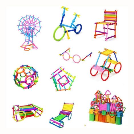 Toyshine Educational Building Blocks Smart Sticks Set For Baby Kids - Multicolour