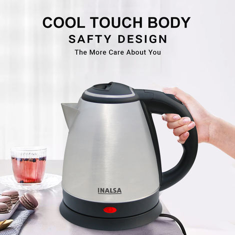 INALSA Electric Kettle Asta 1.5 Liter with Stainless Steel Body,1350W Auto Off & Boil Dry Protection