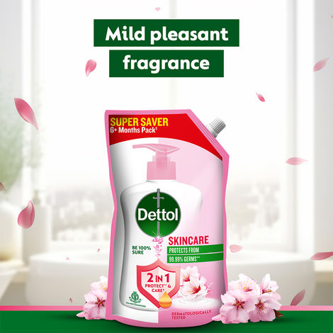 Dettol Skincare Hand Wash Refill | Moisturizing Handwash | pH Balance | Gentle on Skin