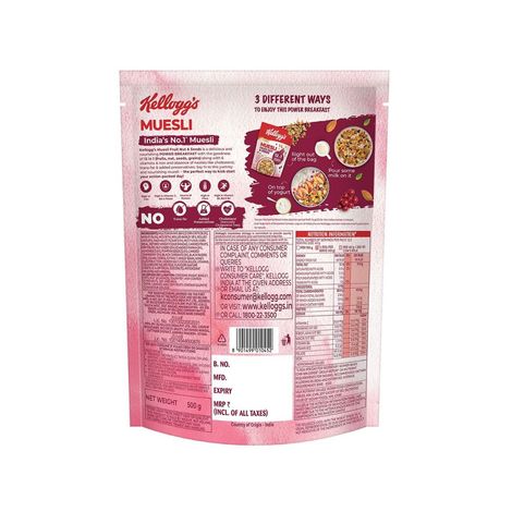 Kellogg's Muesli Fruit Nut & Seeds 12-in-1 Power Breakfast