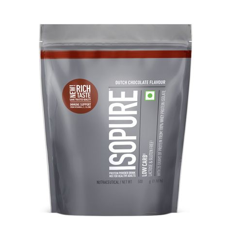 Isopure Whey Protein Isolate Powder With Vitamins For Immune Support - (Dutch Chocolate)
