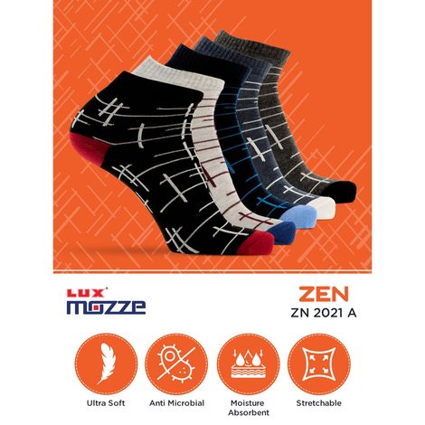 Lux Mozze Men's Solid Cotton Socks | Assorted - Free Size