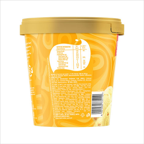 Kwality Walls The Dairy Factory Butterscotch Ice Cream Tub