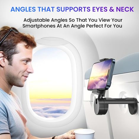 Portronics Mobot Clip 360� Deg Mobile Phone Holder with Adjustable Viewing Angles(Black)