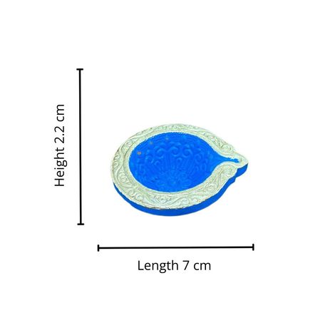 Multicolor Rippled Diya | Pack Of 6 | Designer Clay Diya | DiaCraft