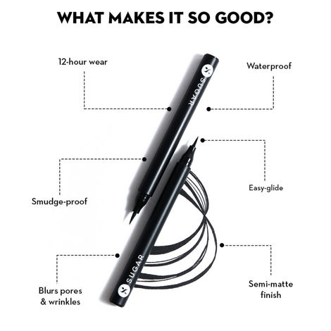 SUGAR Cosmetics Eyeliner - Black | Waterproof