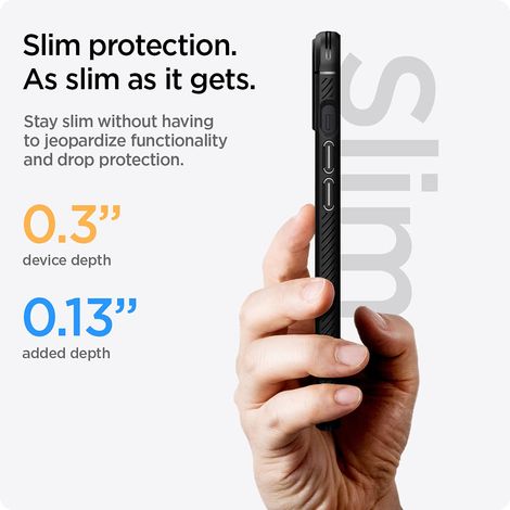 Spigen Rugged Armor Back Cover Case Compatible with iPhone 13 (TPU | Matte Black)