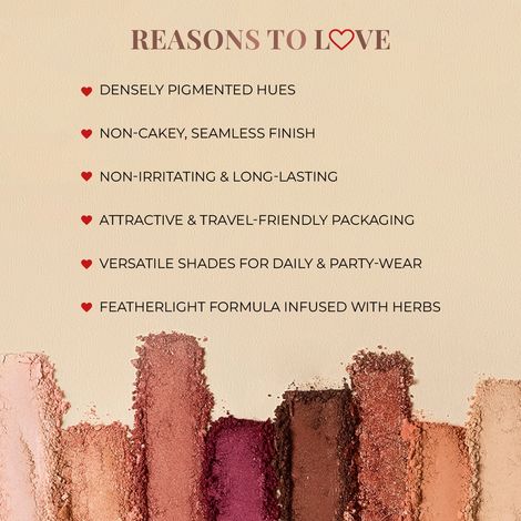 Just Herbs 4In1 Eye Shadow Pigmented Party Wear Non Irritating Pallette Picking Berries