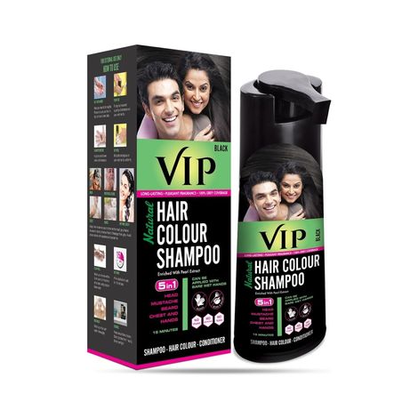 Vip Hair Colour Shampoo black Alternate To Hair Dye Salon Like Hair Color