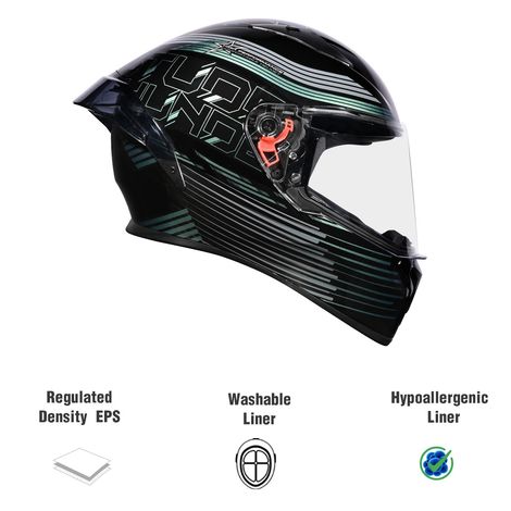 Studds Thunder D11 Full Face Helmet with Spoiler |Chameleon - L