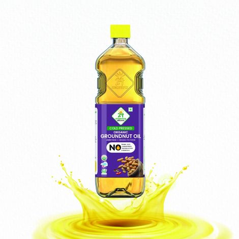 24 Mantra Groundnut (Peanut) Cold Pressed Oil | Organic Cooking Oil