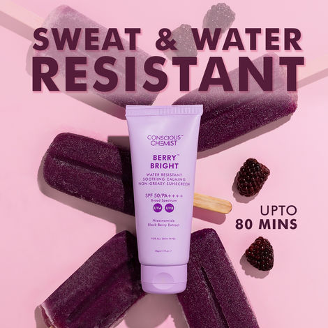 Conscious Chemist Berry Bright Water Resistant Non-Greasy Sunscreen SPF 50 PA++++