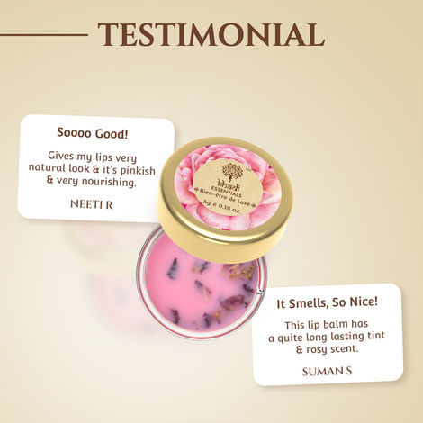 Khadi Essentials Wild Rose Lip Balm With Vitamin E | SPF 20 | Repairs & brightens Lips