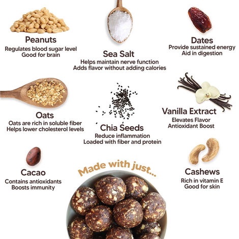 Eat Better Co - Peanut & Chocolate Laddoos - No Added Sugar - High Protein, 100% Natural