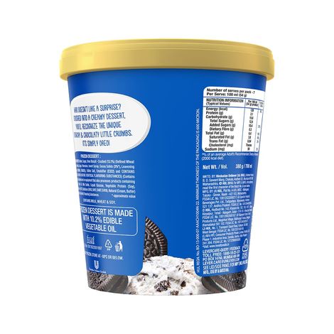Kwality Wall's Oreo And Cream Tub
