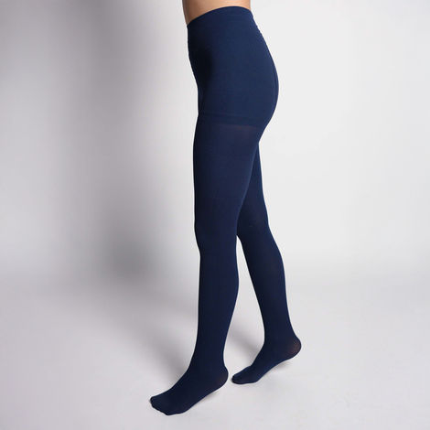 Theater RIbbed Stockings | Navy - Free Size