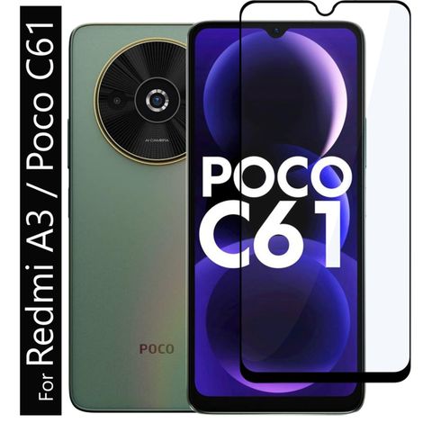 Kwine Case Redmi A3 / Poco C61 Tempered Glass Screen Protector