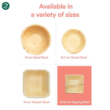 Eco Soul 150 ml Square | 10 Count | Palm Leaf Bowl