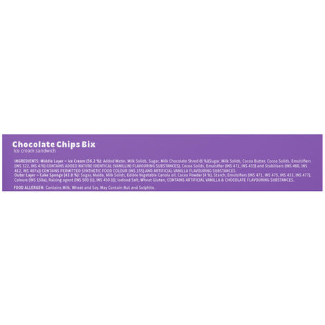 Hocco Bix Cake Chocolate Chips Ice Cream Sandwich Combo 