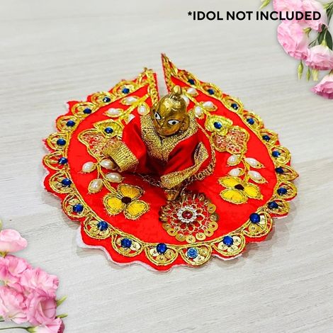 Floral Decorative Ladoo Gopal Dress for Idol (Size 1) | Krishna Costume | Krishna Janmastami Special (Ecraftindia)