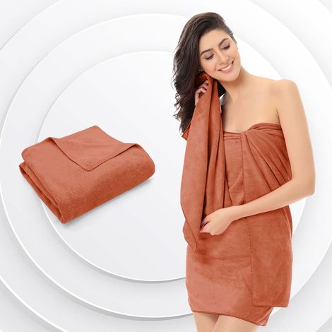 Sassoon Microfiber Medium Bath Towel | Rust | 60 x 120 cm