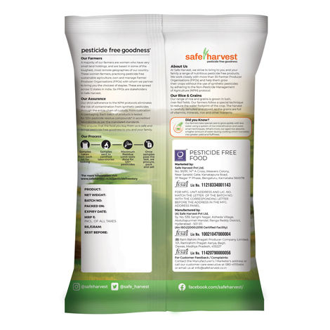 Safe Harvest Pesticide Free Sonamasuri Unpolished Brown Rice | Arsenic Free