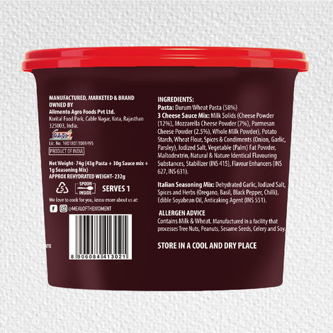 MOM 3 Cheese Instant Pasta