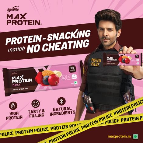 RiteBite Max Protein 10g Protein Bar Fruit & Nut