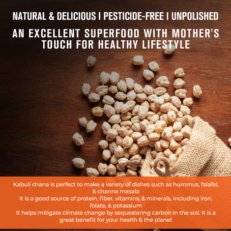 Safe Harvest Pesticide-Free Kabuli Chana | Vegan | Gluten Free