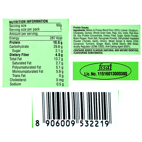 Ritebite Max Protein Spanish Tomato 10G Multigrain Protein Chips, Healthy Snacks & Munchies