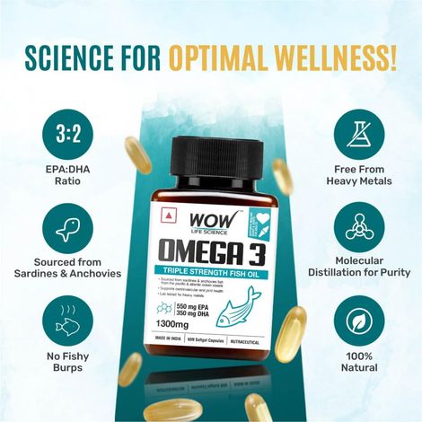 Wow Life Science Omega-3 Capsules