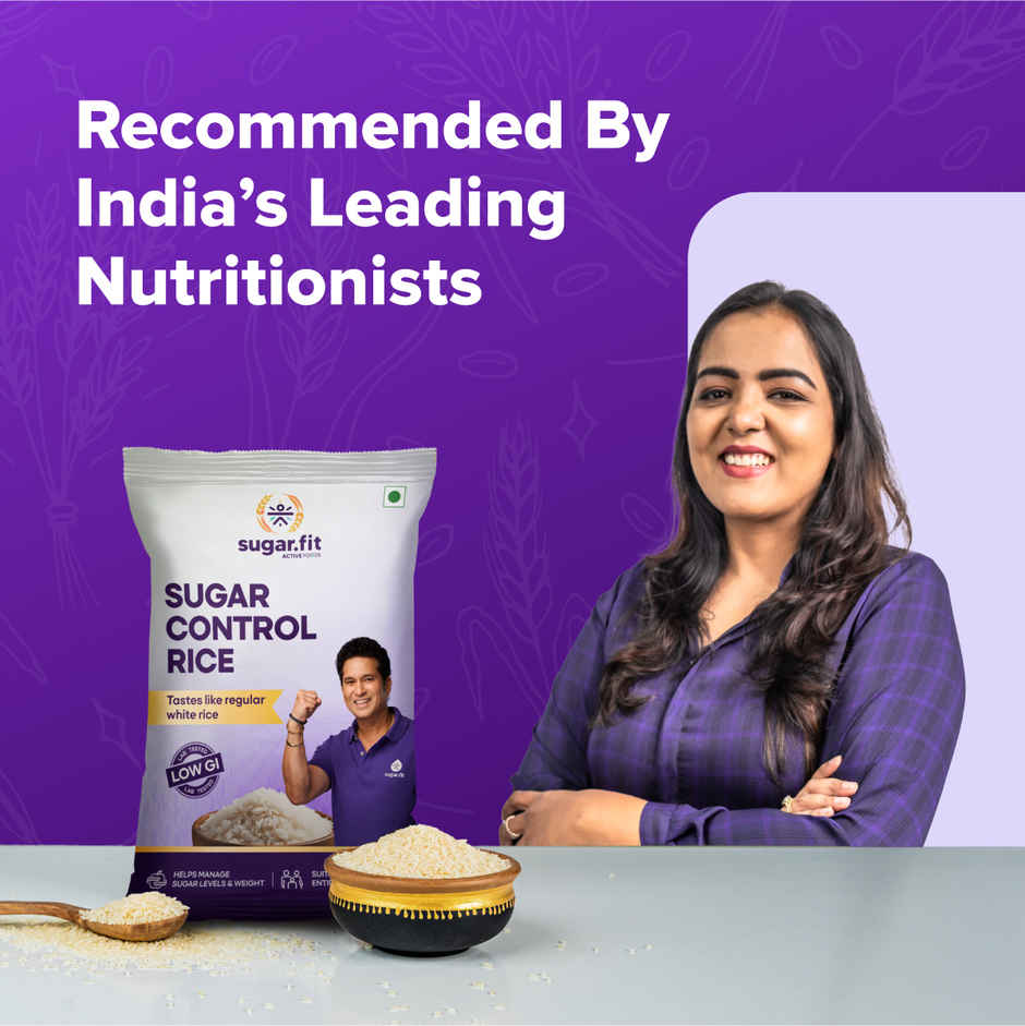 Sugar.fit Sugar Control Rice, Low GI Telangana Sona Masoori Rice for Diabetic Care