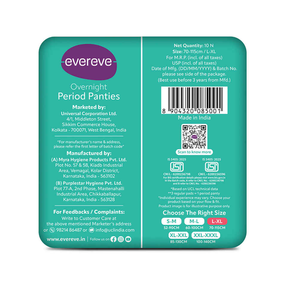 Evereve Overnight Disposable Period Panties | L-XL