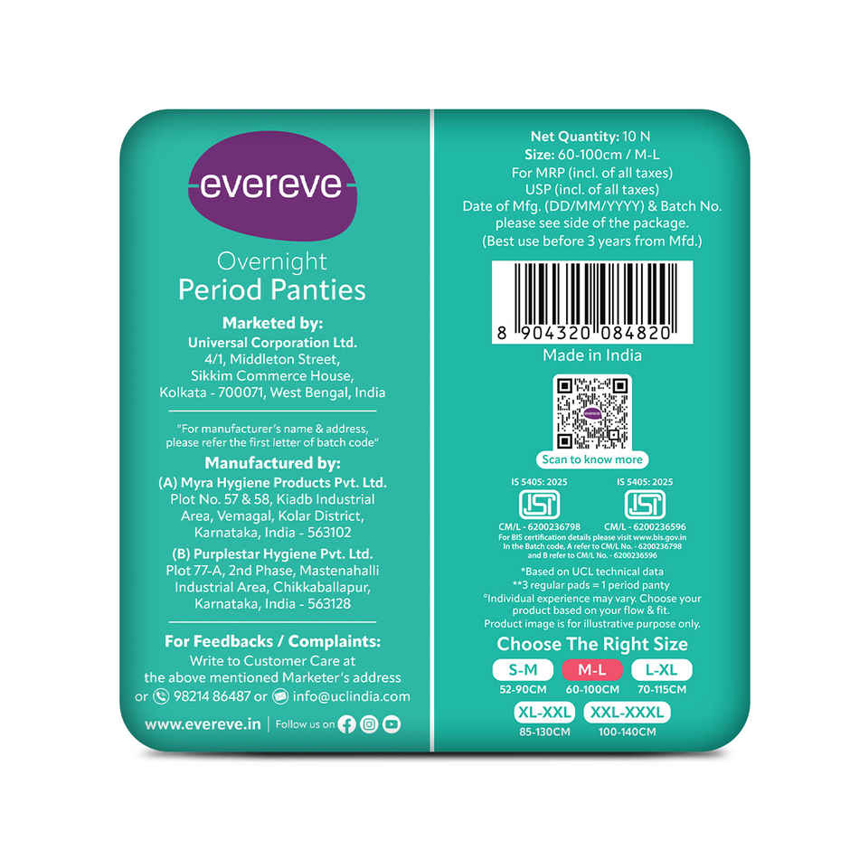 Evereve Overnight Disposable Period Panties | M-L
