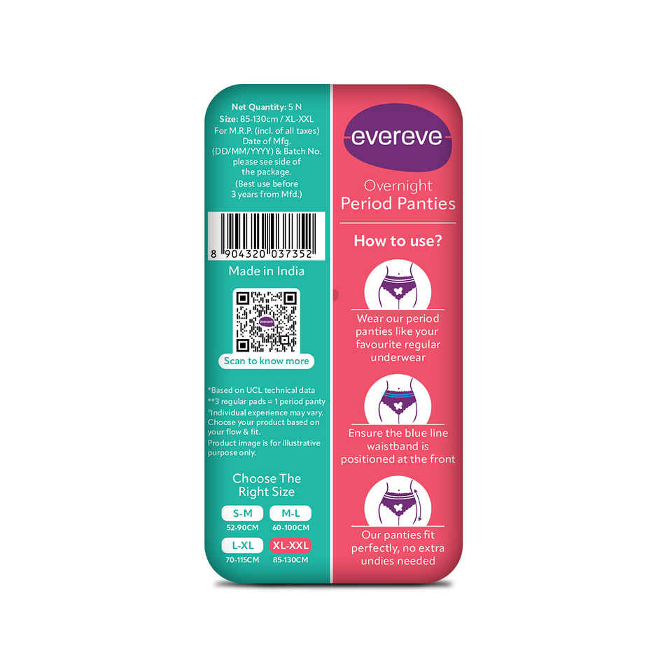 Evereve Overnight Disposable Period Panties | XL-XXL