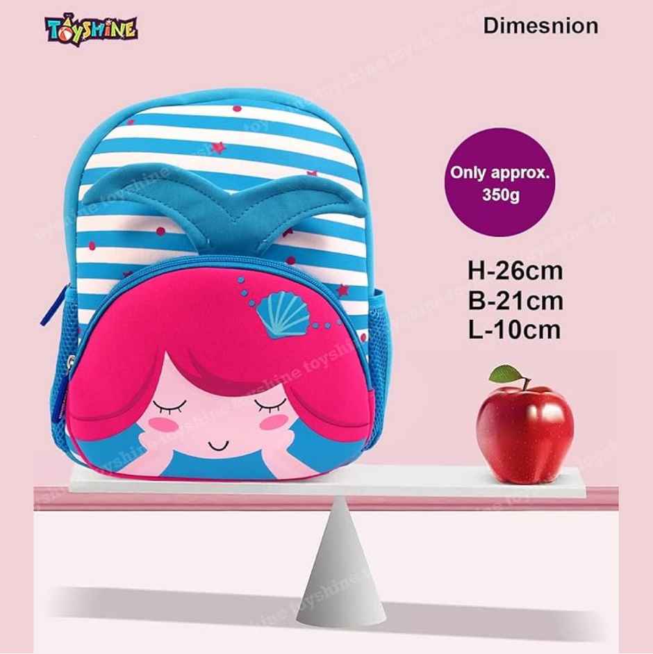 Toyshine 12" Cute Myramid Face Backpack for Kids | Mini Size - Blue