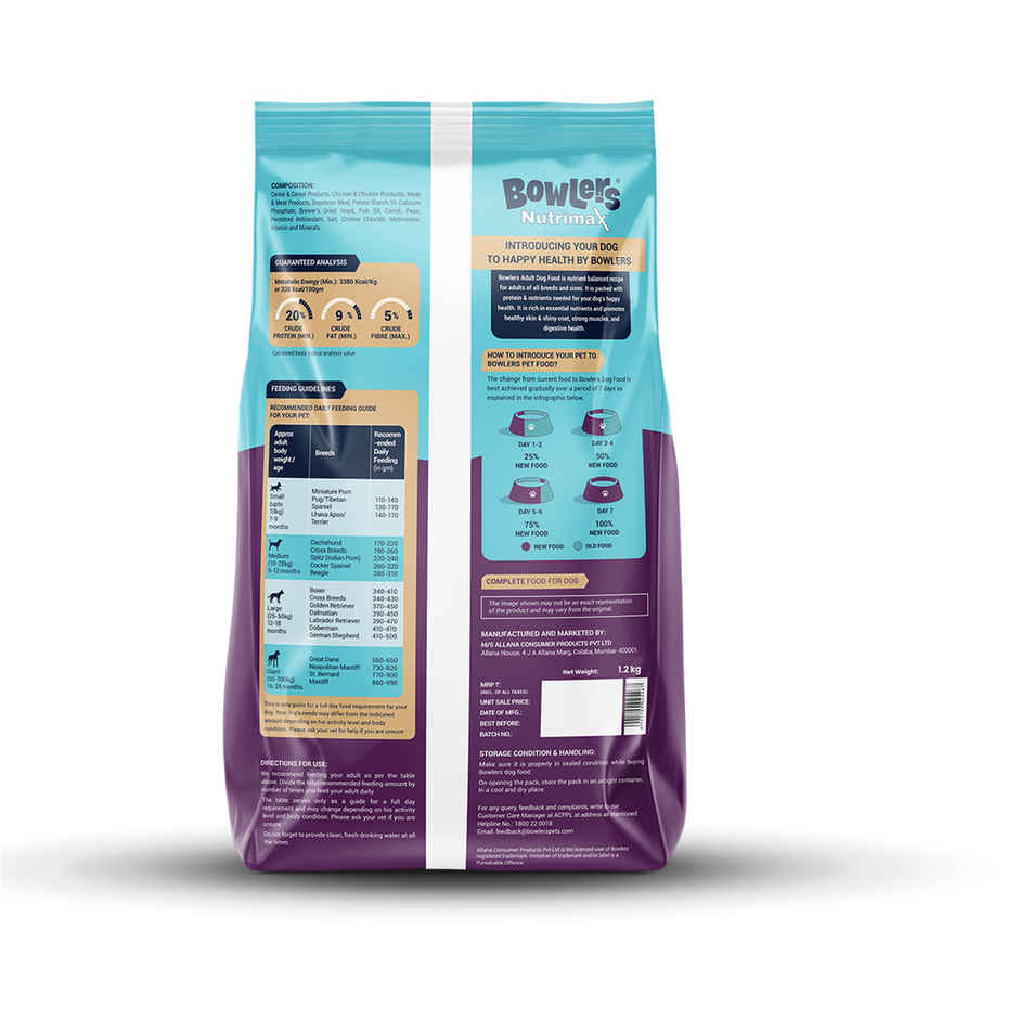 Bowlers Dry Dog food Nutrimax Chicken & Vegetables | Adult